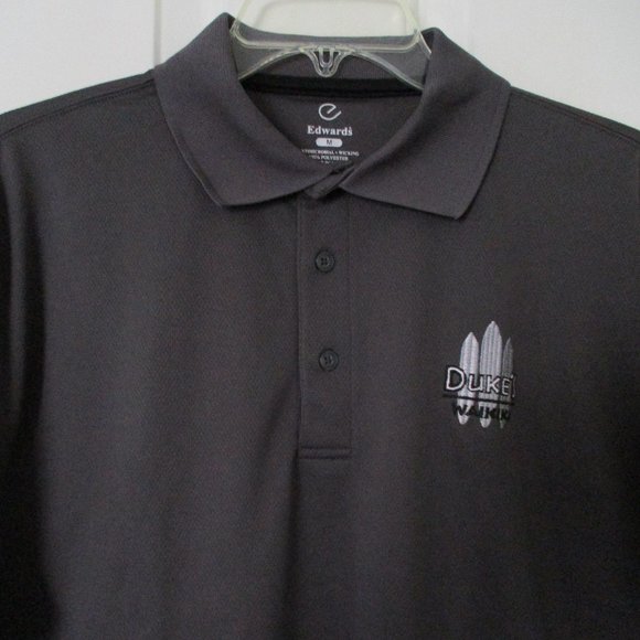 Edwards Mens S/S Duke's Waikiki Gray Golf Polo Shirt NWOT - Size Medium - Picture 2 of 3